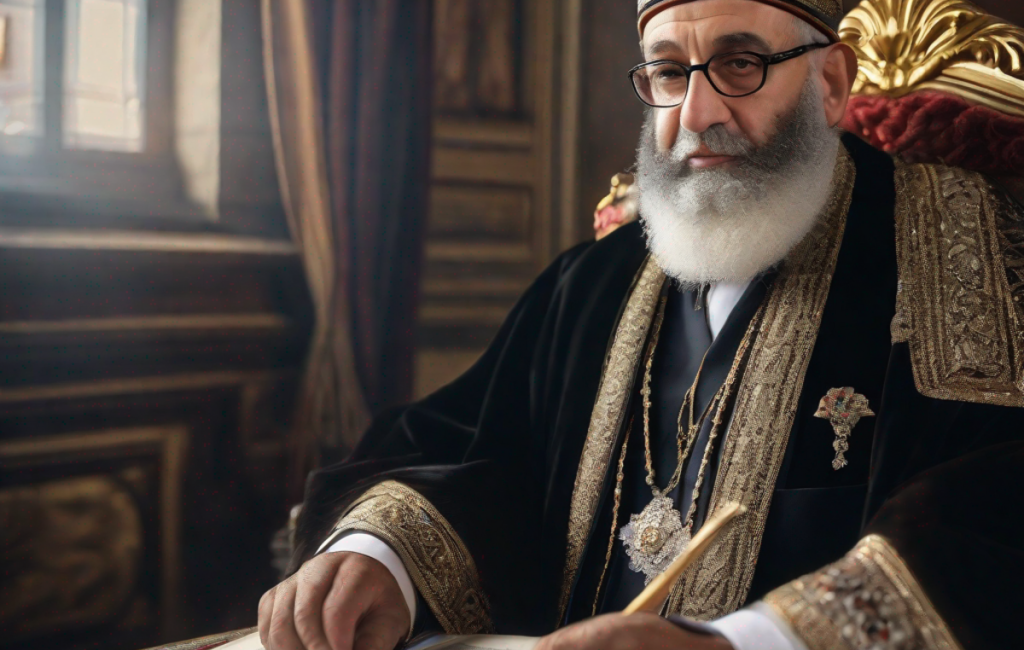 Haïm Korsia, grand rabbin de France, lors d'une visite à Thann pour un événement culturel