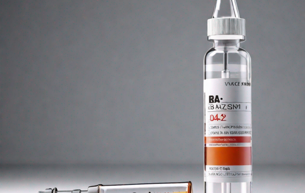 'Seringue et fiole de vaccin avec le texte Variant BA286 en arrière-plan'