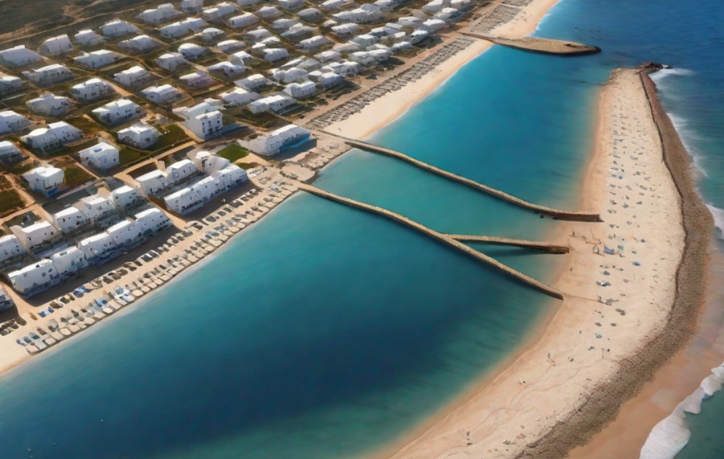 'Vue panoramique de la station balnéaire marocaine de Saïdia en journée'