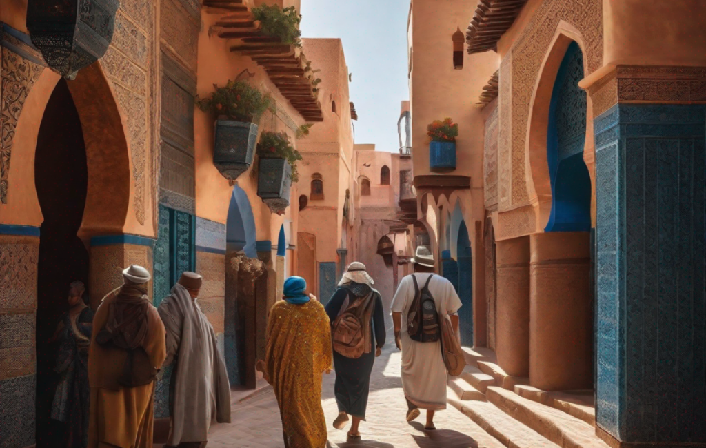 Touristes solidaires découvrant le Maroc responsable