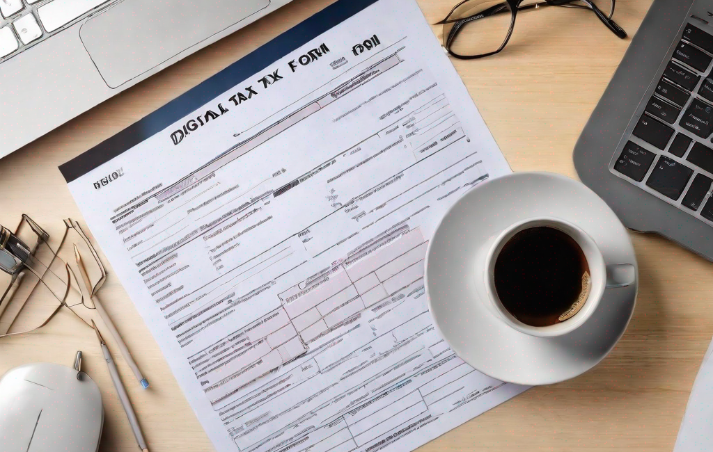 Formulaire d'impôts numérique ouvert sur un ordinateur