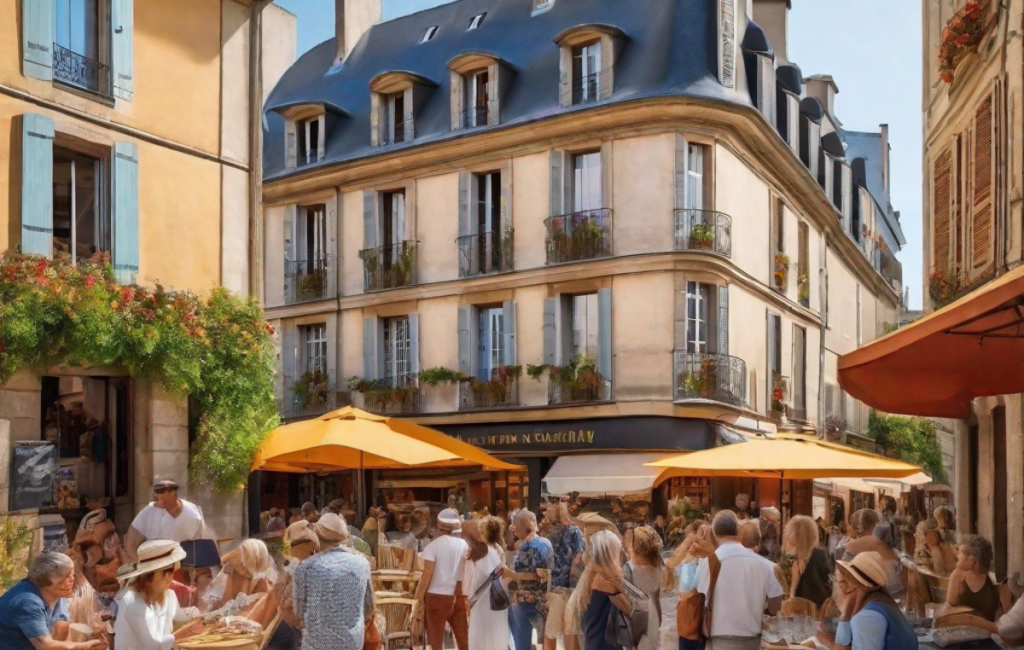 Touristes soutenant initiatives locales en France