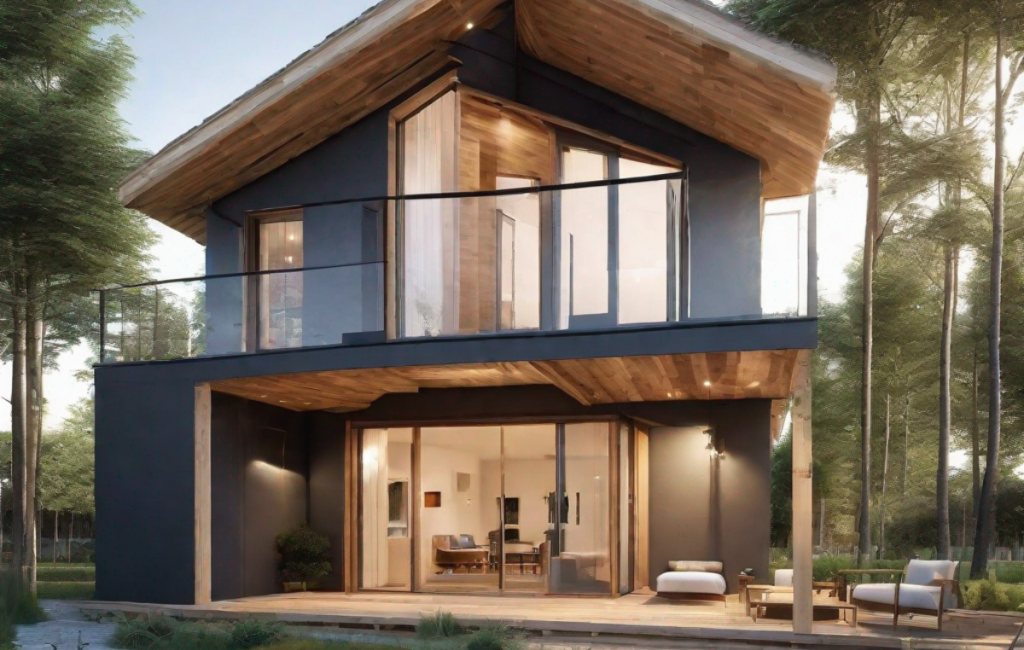 Maisons écologiques et durables en construction