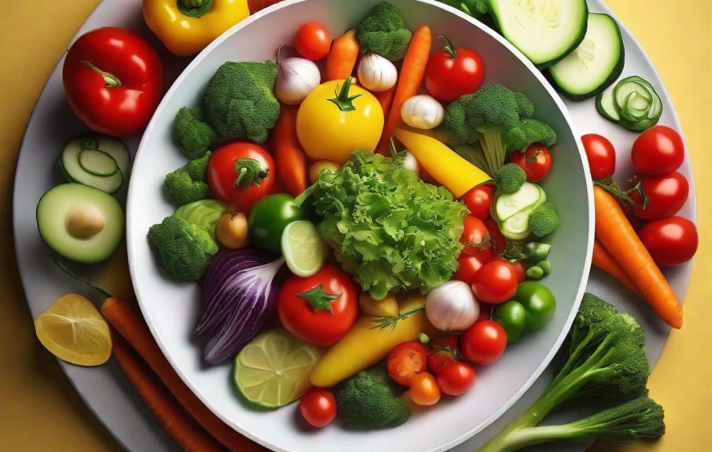Plat coloré et appétissant de légumes frais et variés