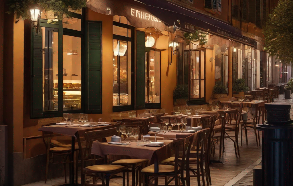 Restaurant animé à Toulouse la nuit