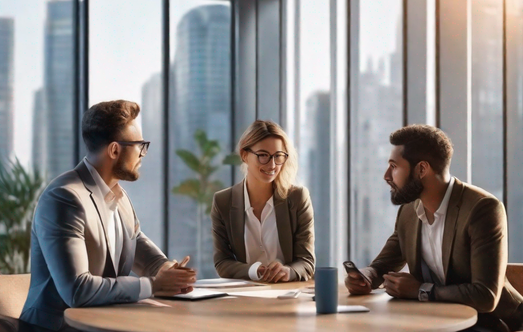 Entrepreneurs innovants discutant de projets en 2024