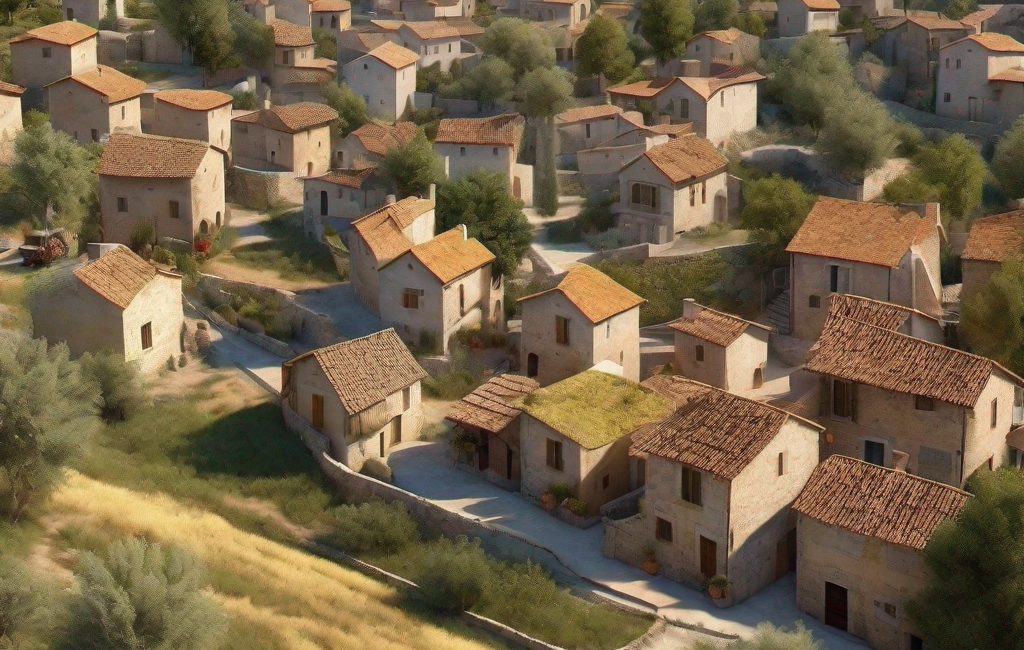 Village occitan pittoresque