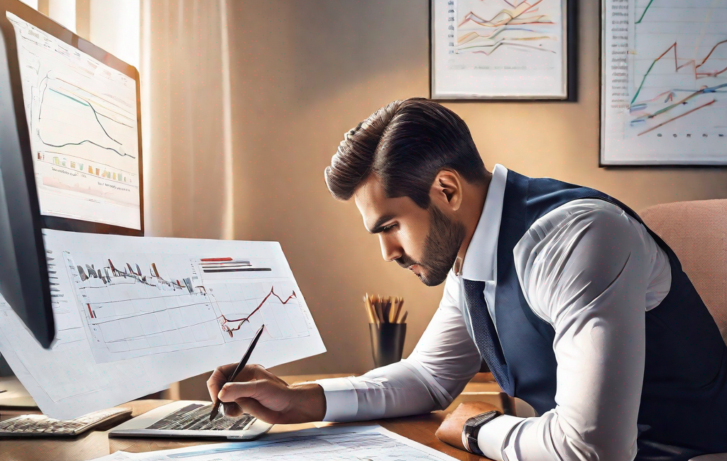 Entrepreneur étudiant un prévisionnel