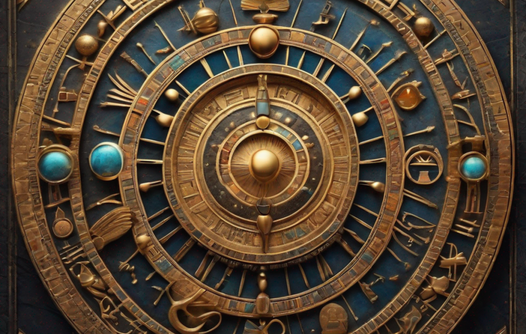 Symboles astrologiques égyptiens mystérieux
