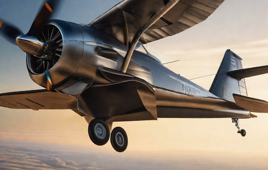 Pilote de paramoteur en vol