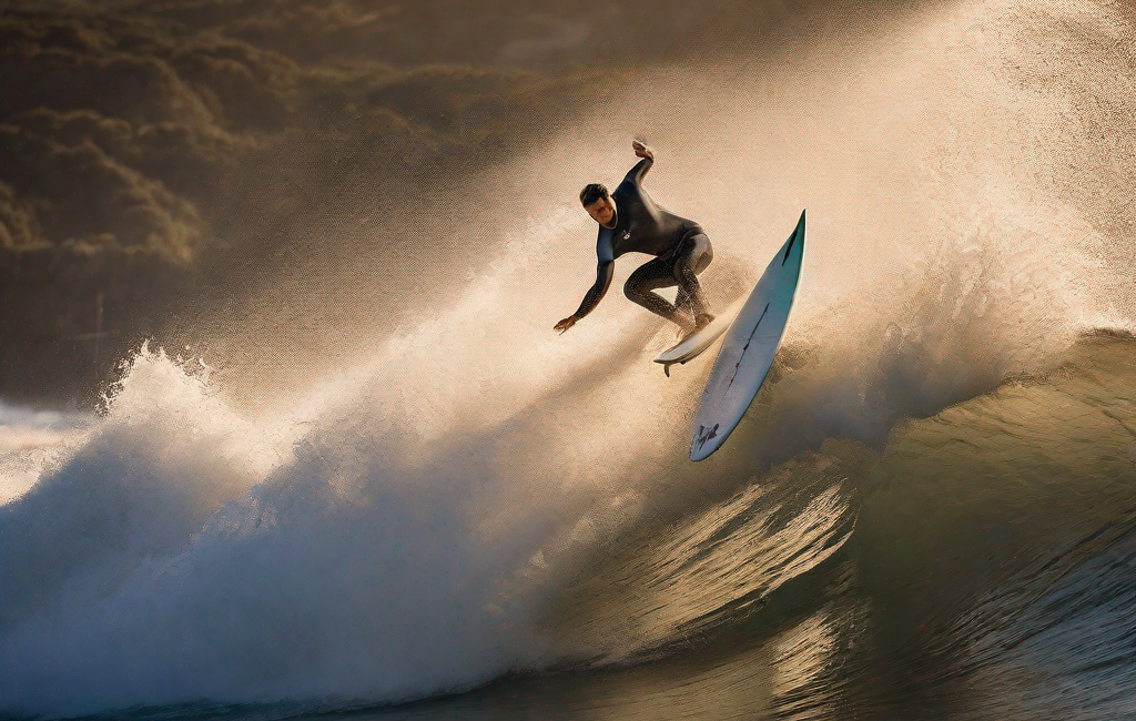 Surfeur en action à l'Hérault