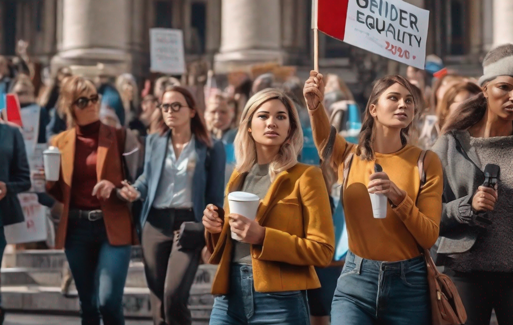 Manifestation pour l'égalité des genres