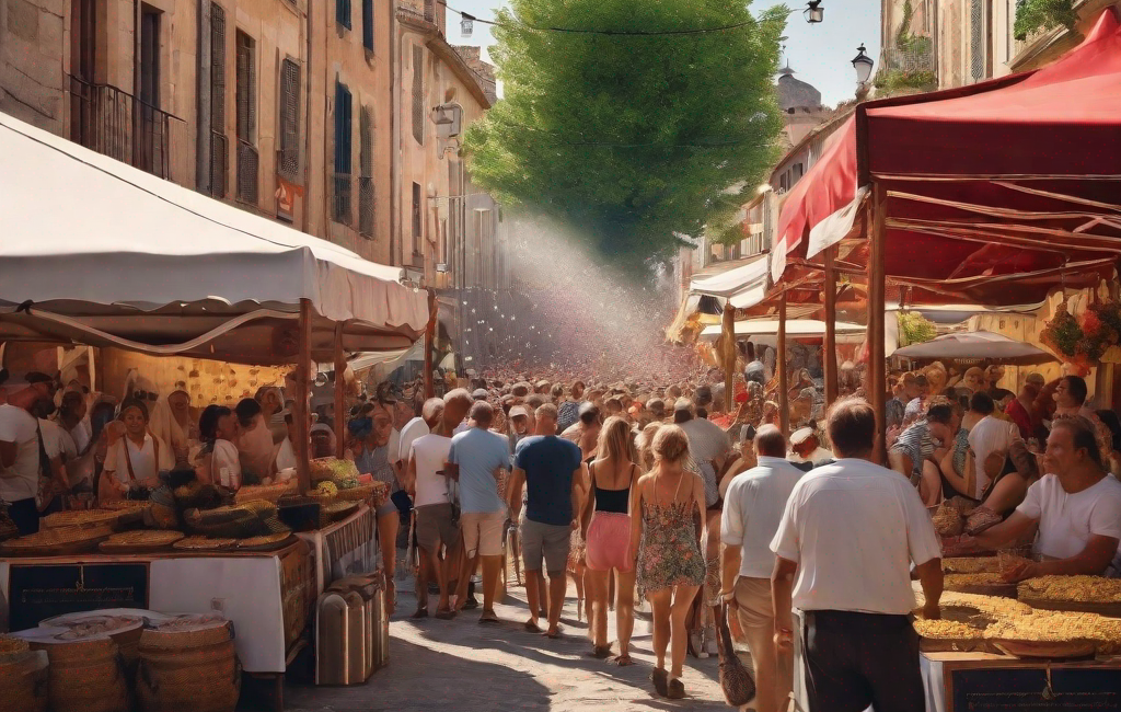 Foule festive en Occitanie
