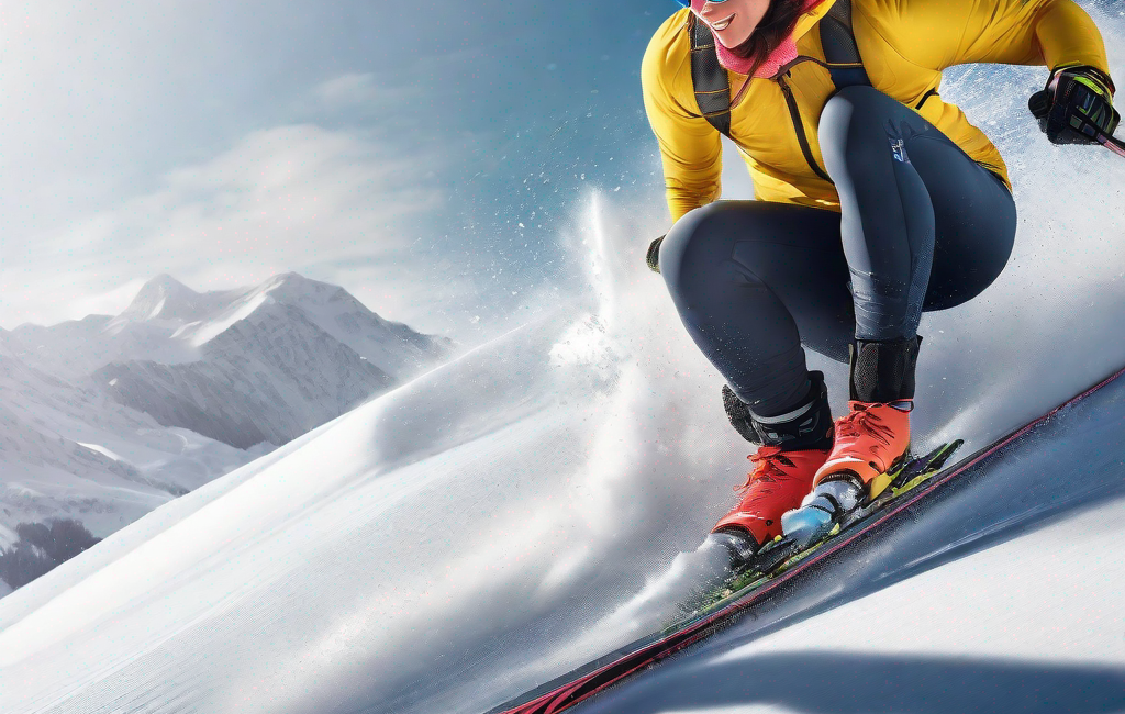Personnes joyeuses faisant des sports d'hiver
