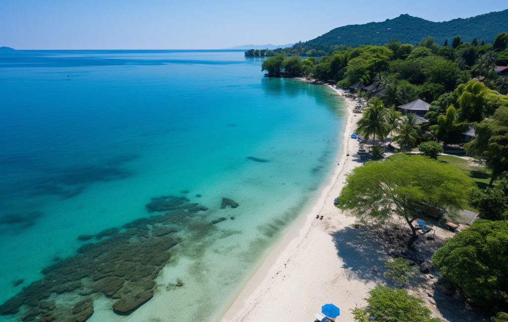 Plage thaïlandaise ensoleillée
