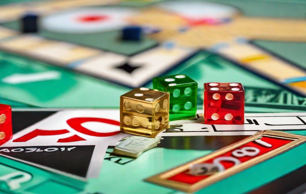 Pions Monopoly sur plateau de jeu