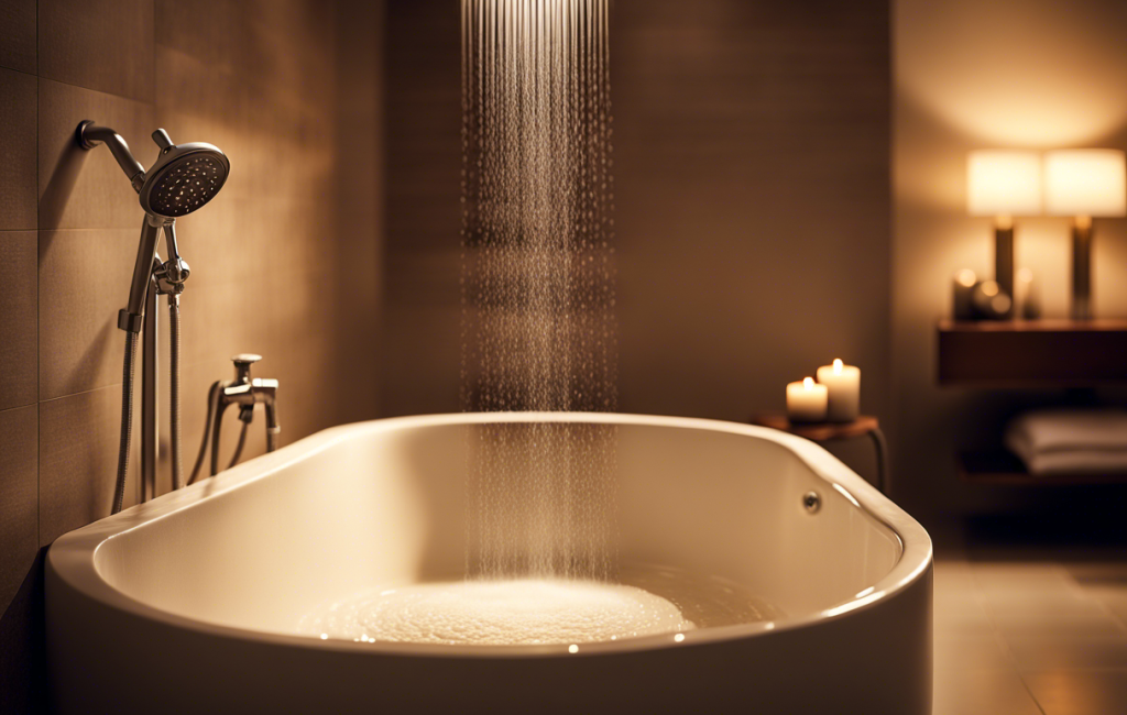 Douche effet pluie salle de bain spa
