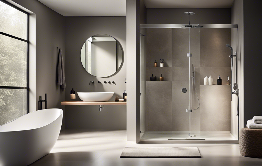 Douche moderne et épurée