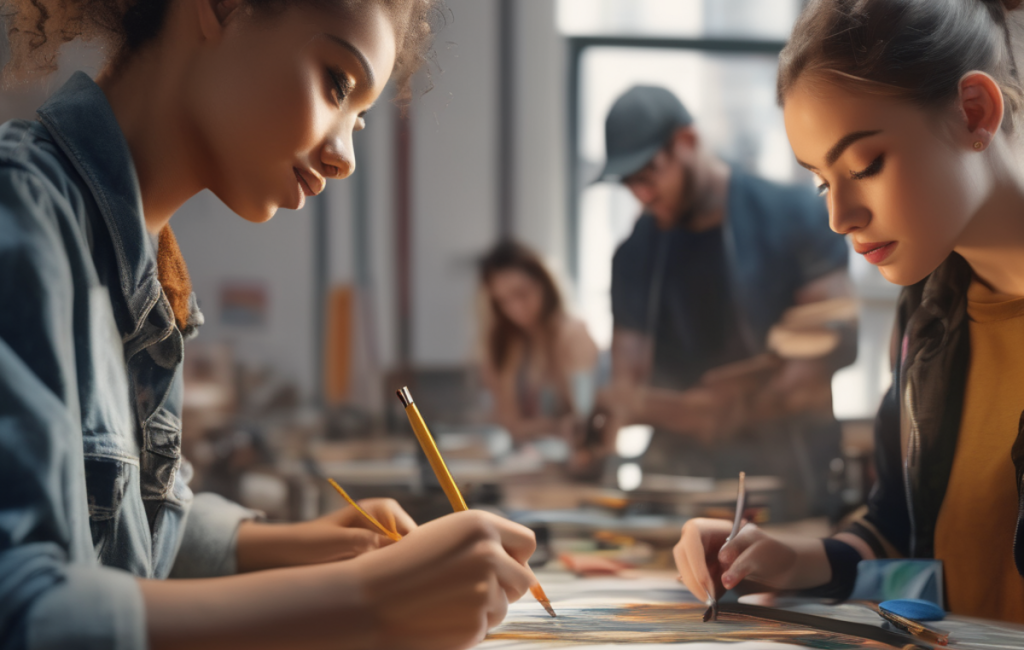 Jeunes créant avec Lantic