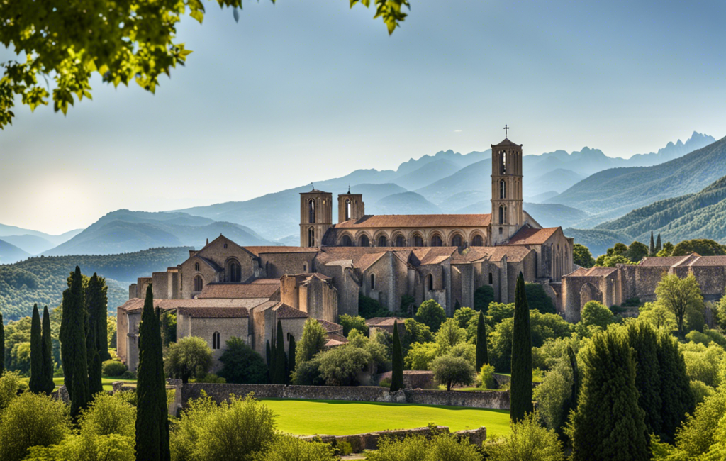 Vue aérienne de l'Abbaye St Félix de Montceau