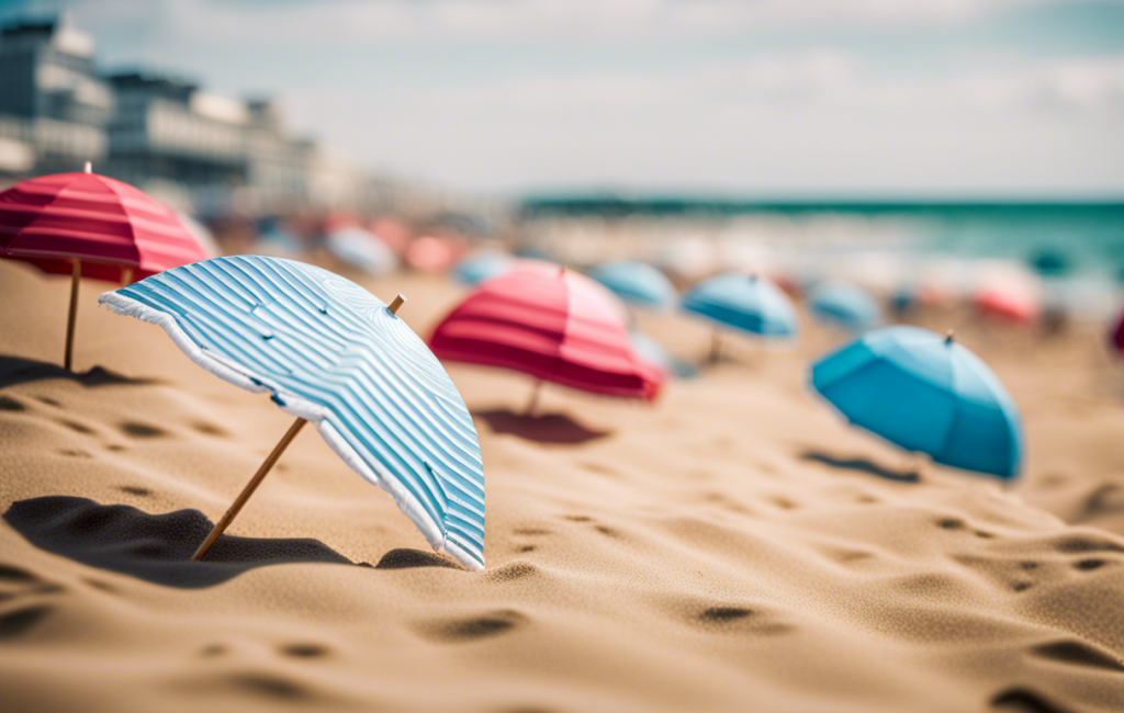 Plage de La Baule avec des parasols