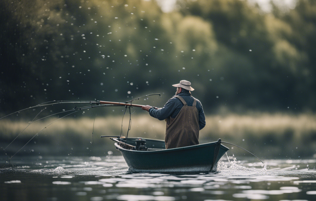 Étang de Raincourt, pêcheurs en action