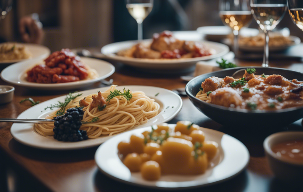 Fête italienne avec plats variés à Lyon