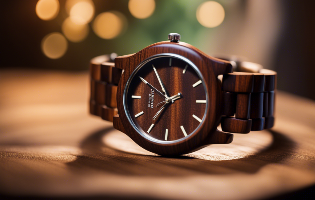 Montre fabriquée en bois naturel
