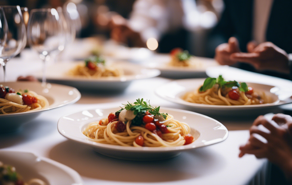 Plats italiens servis lors d'un événement
