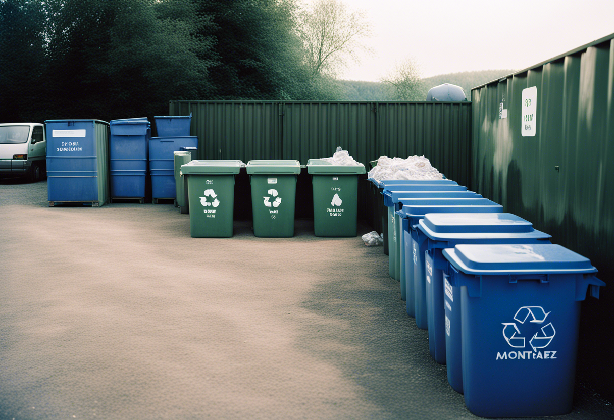Vue de la déchetterie de Montbazin
Déchetterie Montbazin avec conteneurs et déchets