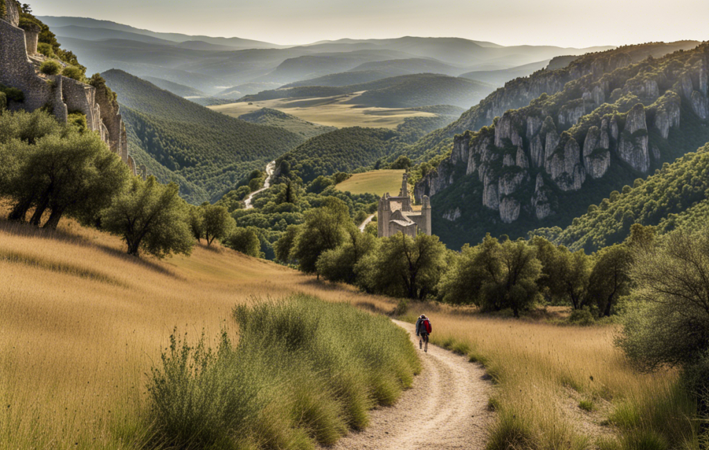 abbaye ancienne à Gigean en randonnée