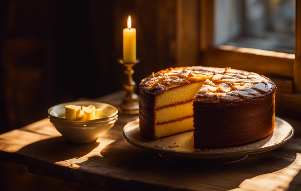 Recette gâteau breton étalé sur table
