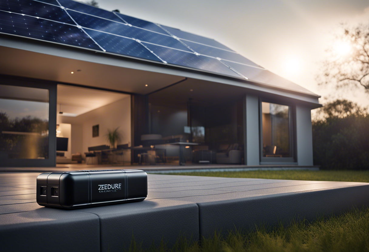 Batterie portable Zendure AIO 2400 en extérieur Zendure AIO 2400 sur une table en bois