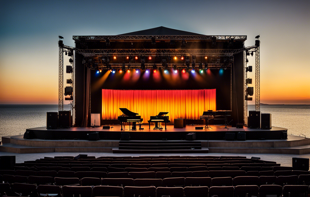 Scène en plein air avec des musiciens festifs
