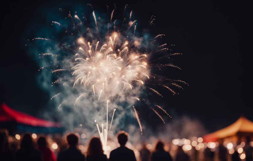Feux d'artifice à Lamoura lors du festival