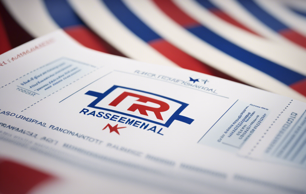 Bulletin de vote avec le logo du Rassemblement national