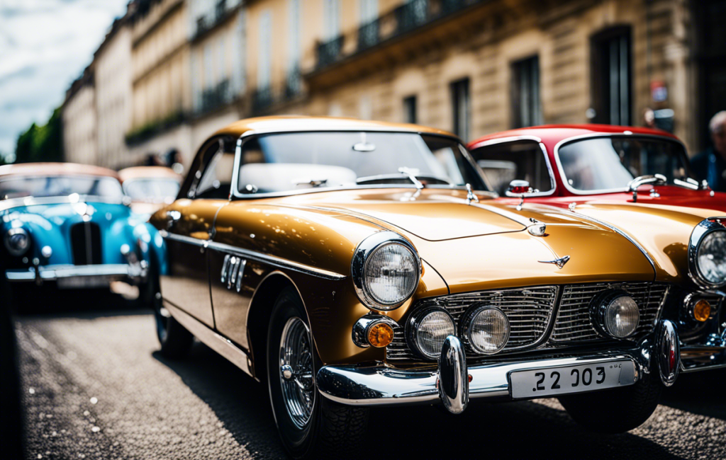 Voitures classiques brillantes exposées à Saint-Julien-lès-Metz