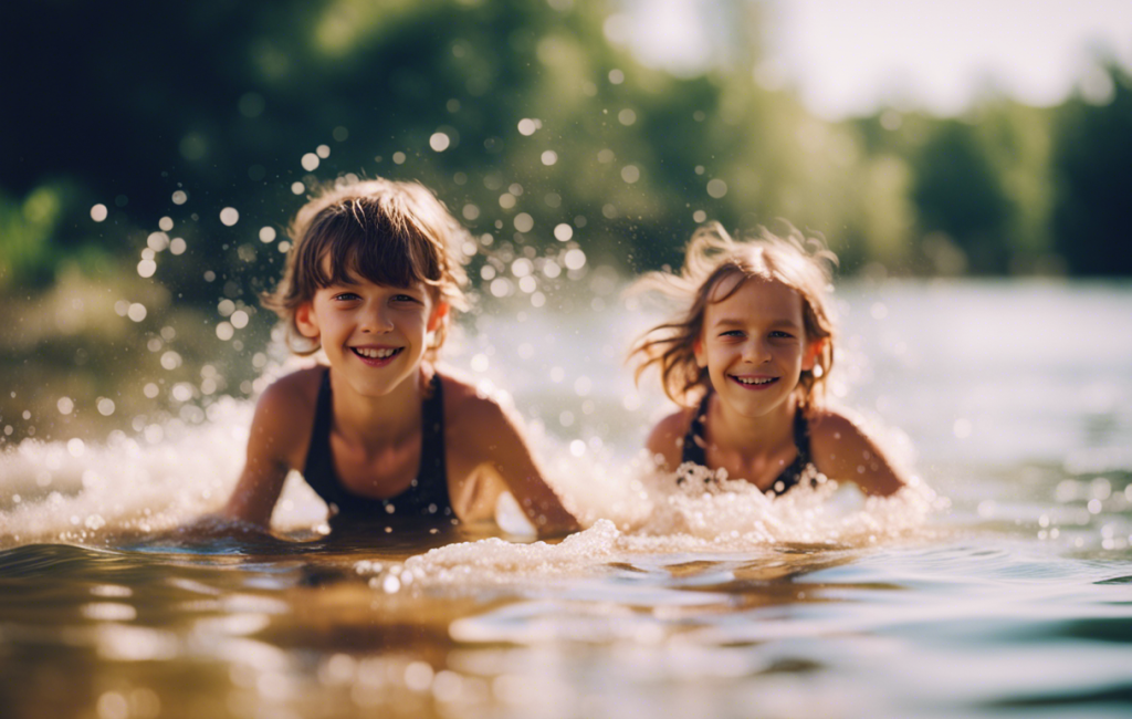 Enfants s'amusant à des activités nautiques estivales