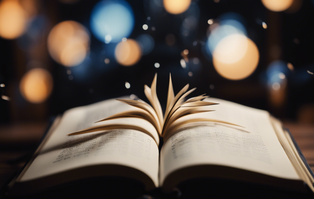 Un livre ouvert avec des symboles de connaissances