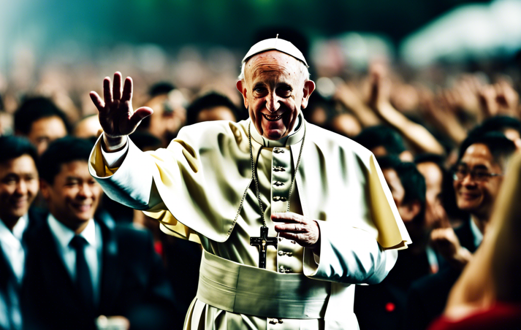 Le pape François salue des foules enthousiastes en Asie