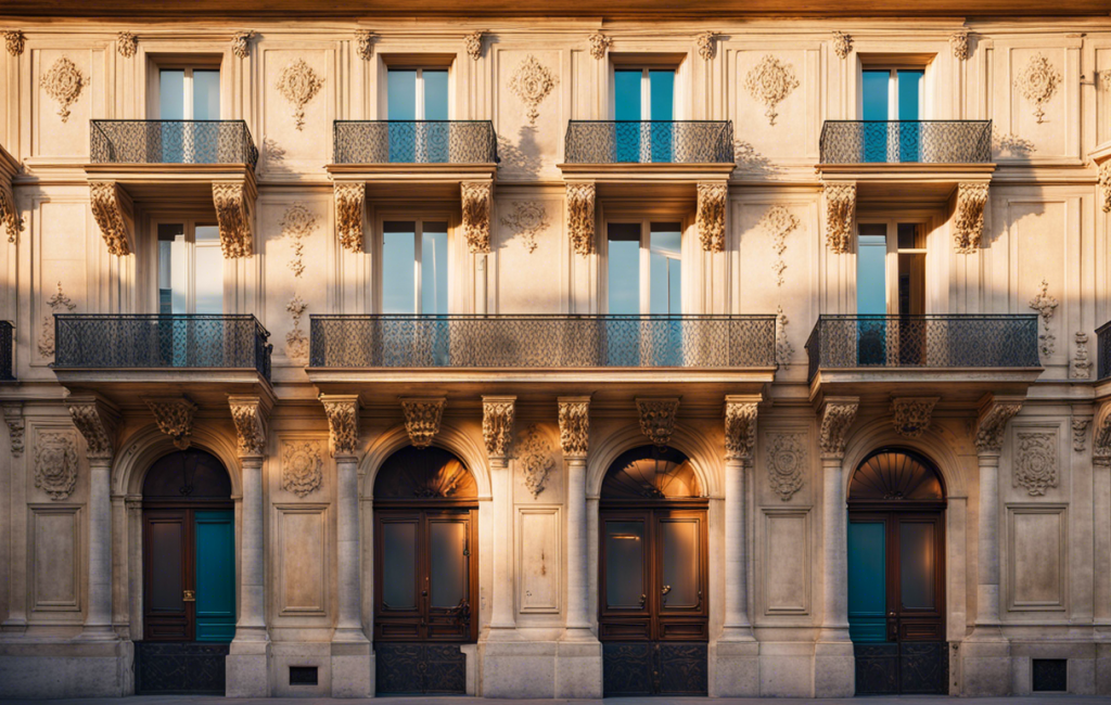 Façade rénovée d'un bâtiment à Montpellier