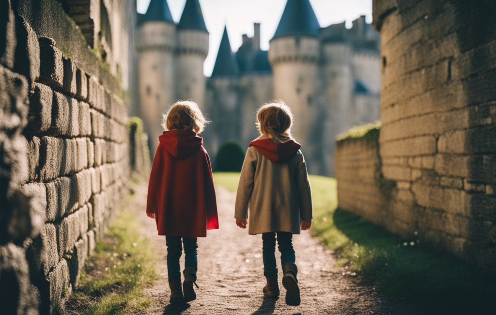 Enfants explorant un château médiéval à Niort