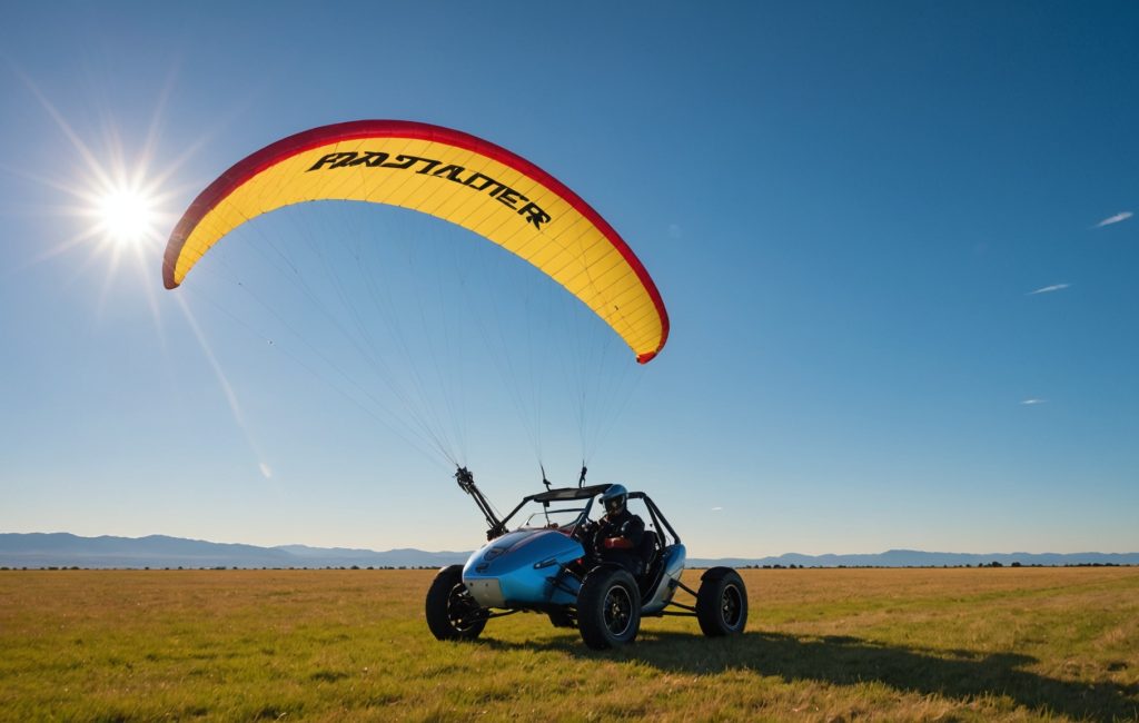 Parapente Flyozone Roadster 4 en plein vol