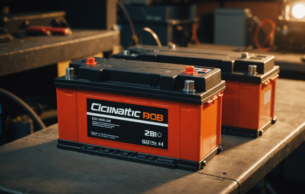 Batterie de voiture avec des outils et conseils