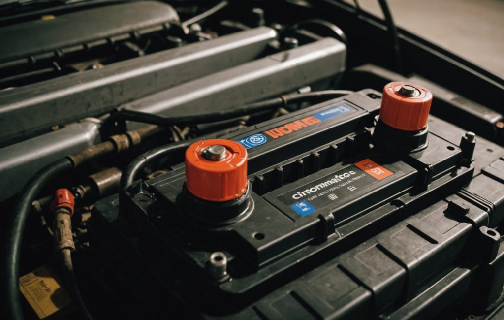 Batterie de voiture avec indicateurs de défaillance
