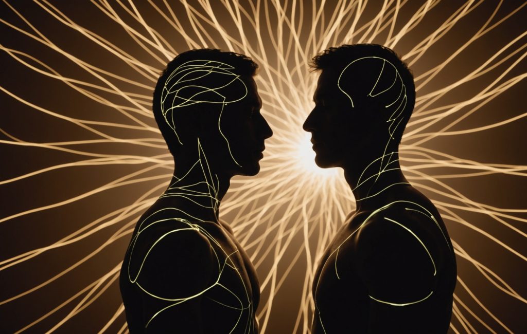 Représentation des 12 méridiens du corps humain